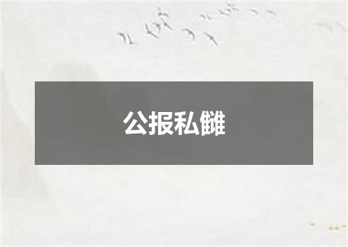 公报私雠