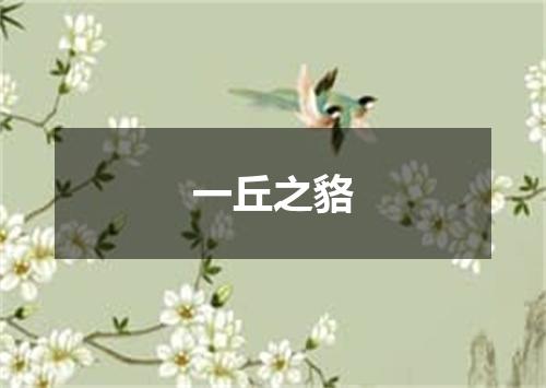 一丘之貉