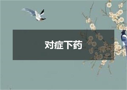 对症下药