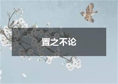 置之不论
