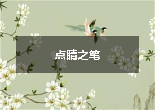 点睛之笔