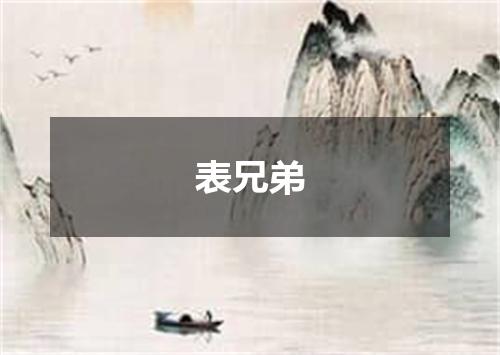 表兄弟