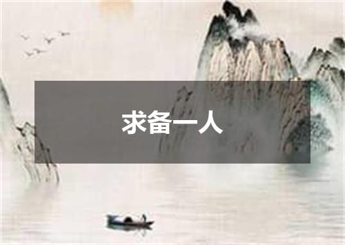 求备一人