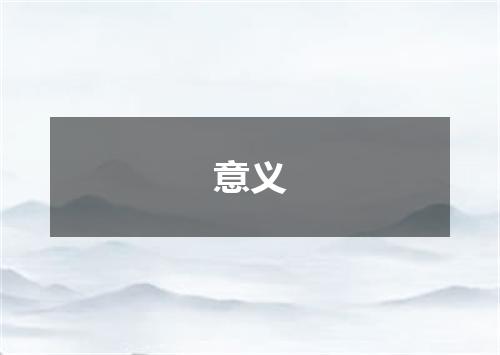 意义