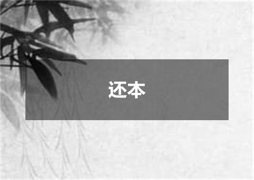 还本