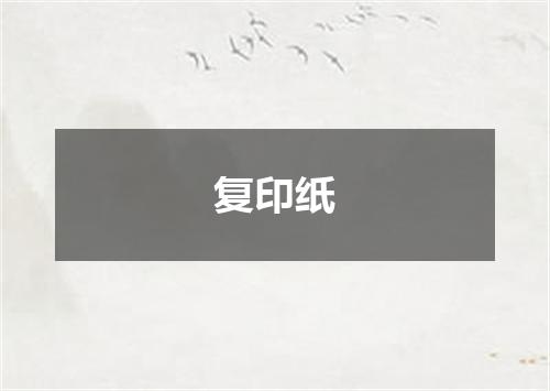 复印纸