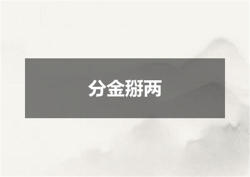 分金掰两
