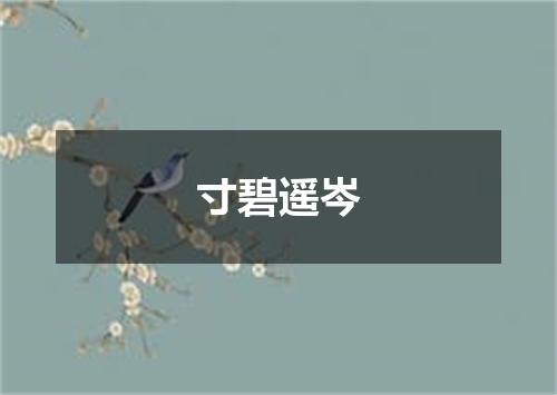 寸碧遥岑