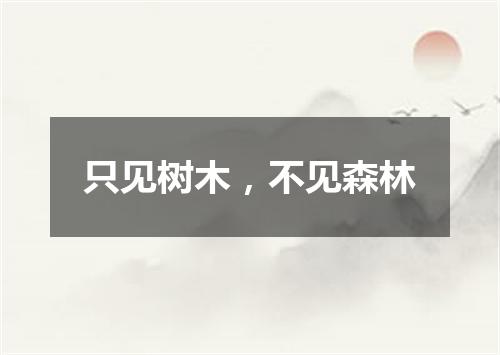只见树木，不见森林