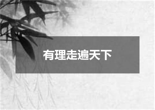 有理走遍天下