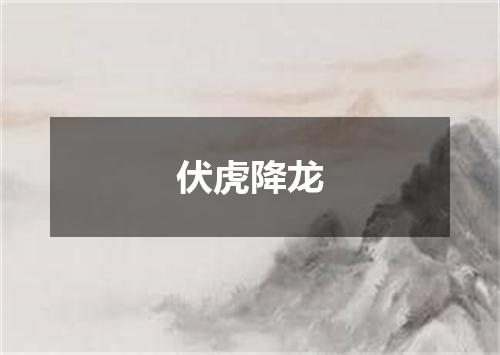 伏虎降龙