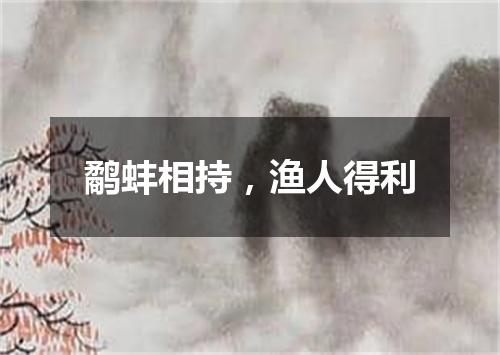 鹬蚌相持，渔人得利