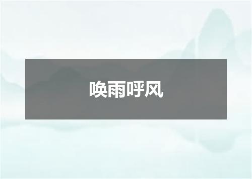 唤雨呼风