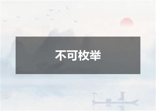 不可枚举