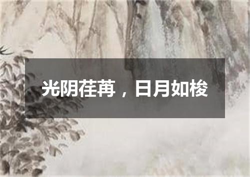 光阴荏苒，日月如梭