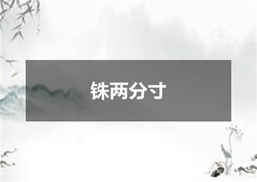 铢两分寸