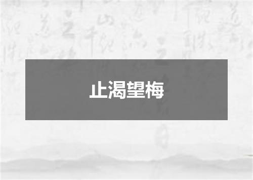 止渴望梅是什么意思