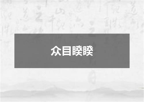 众目睽睽