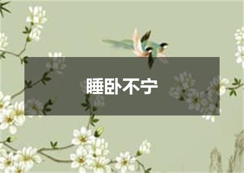 睡卧不宁