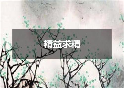 精益求精