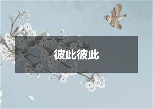 彼此彼此