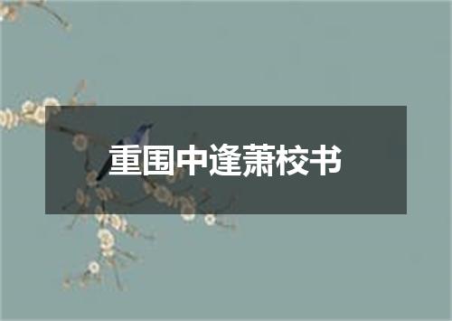 重围中逢萧校书
