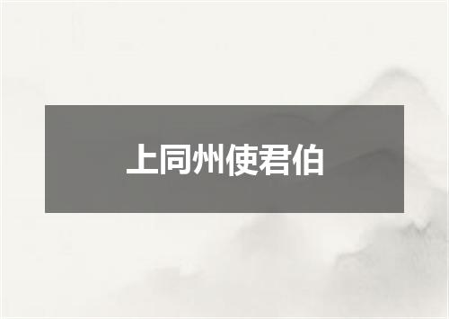 上同州使君伯