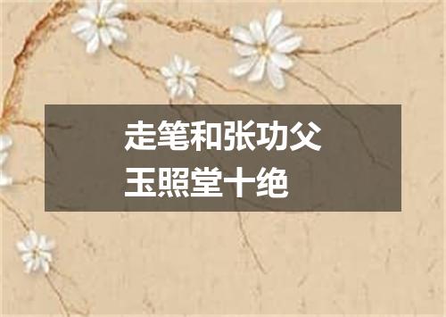 走笔和张功父玉照堂十绝