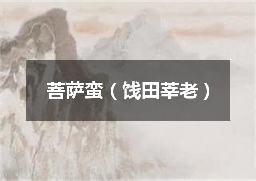 菩萨蛮（饯田莘老）