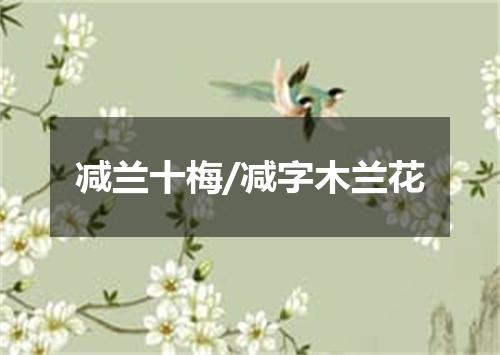 减兰十梅/减字木兰花