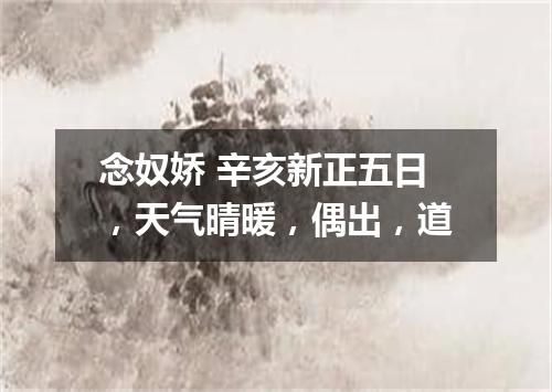 念奴娇 辛亥新正五日，天气晴暖，偶出，道