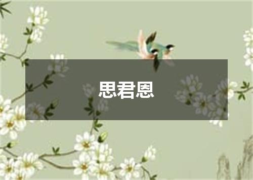 思君恩