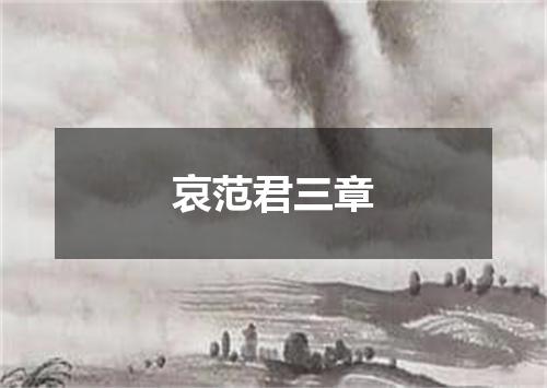 哀范君三章