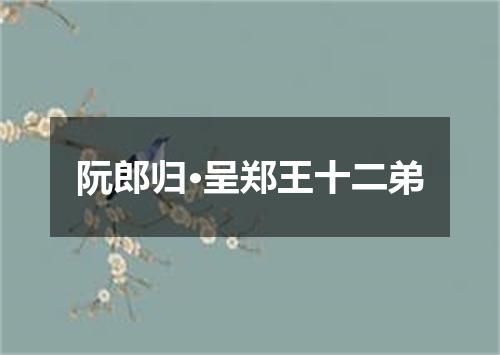 阮郎归·呈郑王十二弟