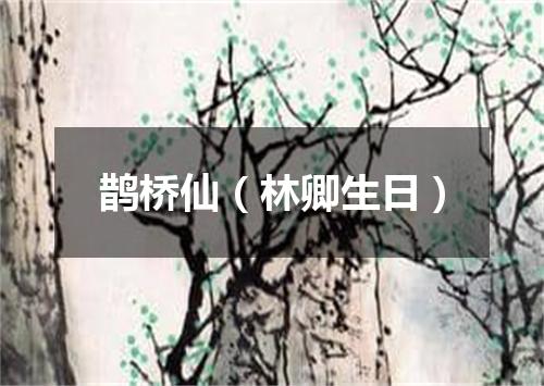 鹊桥仙（林卿生日）