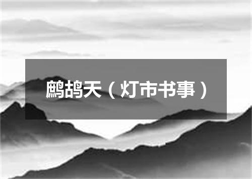 鹧鸪天（灯市书事）