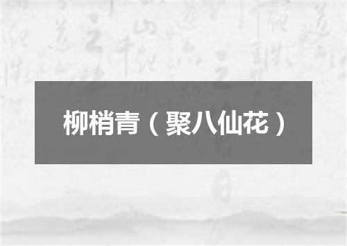 柳梢青（聚八仙花）