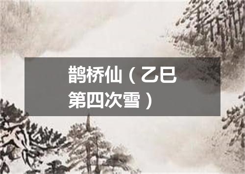 鹊桥仙（乙巳第四次雪）