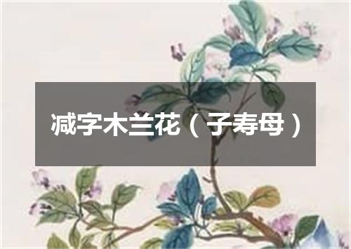 减字木兰花（子寿母）