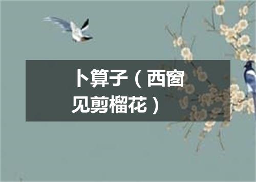 卜算子(西窗见剪榴花)