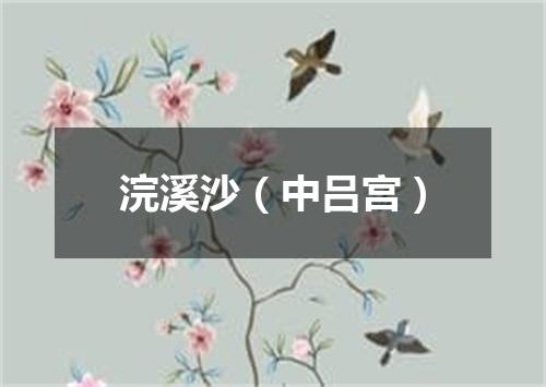 浣溪沙（中吕宫）