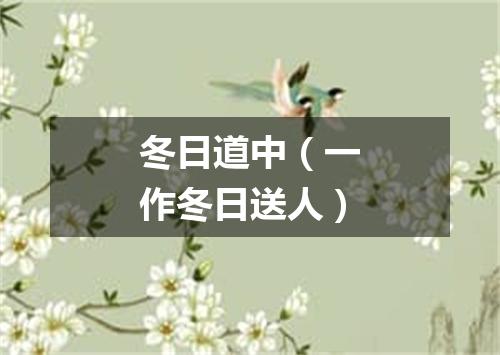 冬日道中（一作冬日送人）