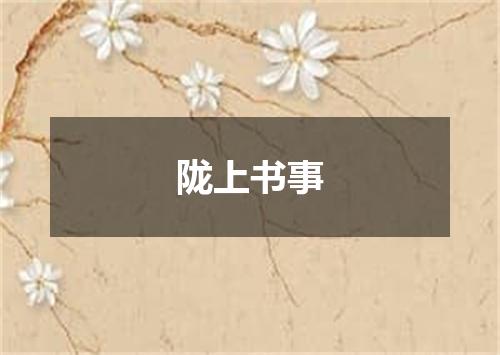 陇上书事