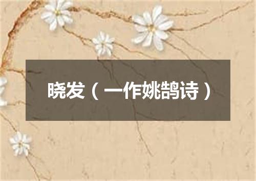 晓发（一作姚鹄诗）