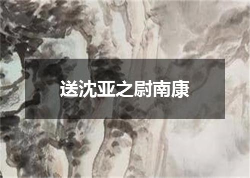 送沈亚之尉南康
