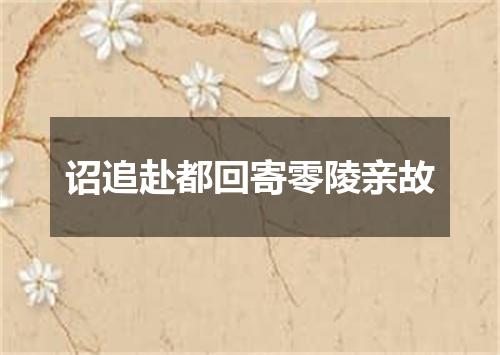 诏追赴都回寄零陵亲故