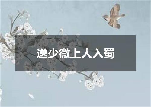 送少微上人入蜀