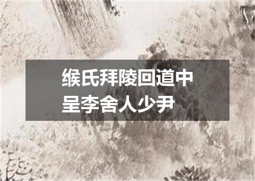 缑氏拜陵回道中呈李舍人少尹