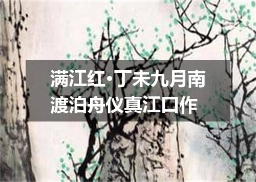 满江红·丁未九月南渡泊舟仪真江口作
