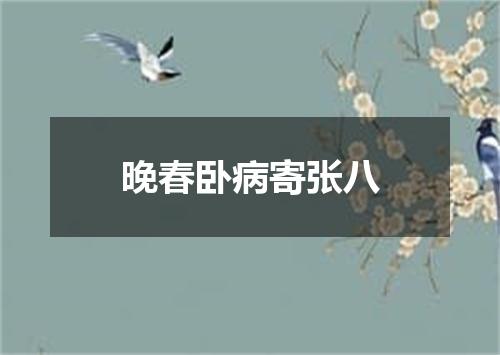 晚春卧病寄张八